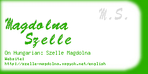 magdolna szelle business card